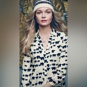 Anthropologie Maeve Bear‎ Print Button Up- 4